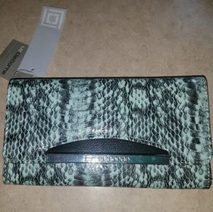 NWT Liz Claiborne Seafoam & Black Wallet
